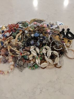 Mixed Jewelry Necklace, Earrings , Bracele- Multi Color 3 Pounds
